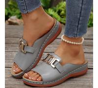 Sandali da donna con zeppa senza lacci, sandali estivi comodi leggeri in memory foam per camminare, sandali casual con zeppa