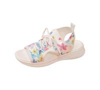 Sandali da donna con zeppe, eleganti, leggeri, comodi, nudi, traspiranti, scarpe casual con punta aperta antiscivolo, di grandi dimensioni, alla moda sandalo, rosa, 36 EU