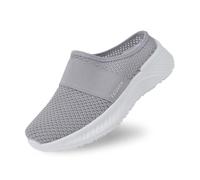 Sandali da donna con zeppe, estate in rete, scarpe da fitness, scarpe da ginnastica alla moda, con zeppe, Mary Janes, da donna, espadrillas, scarpe sportive estive traspiranti, Grigio 3, 39 EU