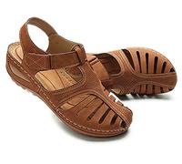 Sandali da Donna Eleganti da Donna 2026 Comodi Gladiatori Sandali Casual Scarpe da Spiaggia Estive da Viaggio Pantofole Infradito, Marrone, US4.5/EU35