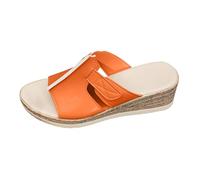 Sandali da donna Espadrillas ortotici Slides Slip On Pantofole Supporto Arco Confortevole Pantofola Antiscivolo Sandali Leggeri Estate Fondo Spesso, Suola Morbida Sandalo da passeggio, Giallo, 39 EU