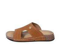 Sandali da donna estivi, comodi, con punta aperta, punta traforata, con ritagli laterali, slip on con plateau in sughero, nudi, per l'estate, la casa, la spiaggia, tutti i giorni, il tempo libero, 01