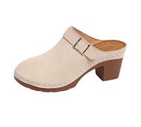 Sandali da donna, estivi, comodi da donna, sandali alla moda, con punta chiusa, zeppe, piattaforma antiscivolo, pantofole da spiaggia per vacanze, tacchi, blocchi ortopedici con zeppa leggera, Nero