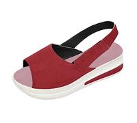 Sandali da donna, estivi, comodi in pelle scamosciata, sandali sportivi e esterni, da donna, zeppe, sandali, escursionismo, camminate, scarpe estive, sandali, piattaforma comfort, sandaletti, scarpe
