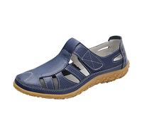 Sandali da donna estivi comodi piatti - sandali da donna a punta chiusa, morbidi tacchi a zeppa, scarpe casual ciabatte piatte nudo piedi ortopedici scarpe chic cicla leggera nuda piedi nudi piedi