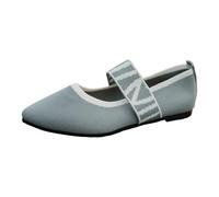 Sandali da donna estivi, scarpe basse a punta da donna, scarpe da esterno alla moda, calze, suola sottile in rete, casual leggere sneakers comode per camminare tutto il giorno, grigio, 38.5 EU
