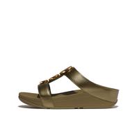 Sandali da donna FitFlop Halo Bead-Circle Metallic H-Bar Vert 39