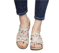 Sandali da Donna for l'esterno, Aperti, con Punta Quadrata, for la Testa Fredda, Scarpe da Donna(White,38 EU)
