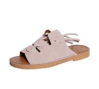 Sandali da donna Gladiator Strappy Scarpe Romane Ballerine Slides Punta Quadrata Lace Up Cinturino alla Caviglia Confortevole Piatto Spiaggia Punta Aperta Casual Elegante Sandali Estivi Calzature per