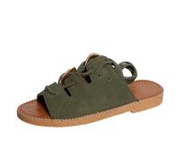Sandali da donna Gladiator Strappy Scarpe Romane Ballerine Slides Punta Quadrata Lace Up Cinturino alla Caviglia Confortevole Piatto Spiaggia Punta Aperta Casual Elegante Sandali Estivi Calzature per