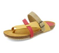 Sandali da donna in pelle con suola in sughero e plantare in vera pelle, realizzati in Spagna, Multicolore., 42 EU