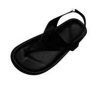 Sandali da donna infradito da donna con punta a clip sandali piatti suola morbida infradito antiscivolo scarpe da passeggio larghe sandali leggeri comodi sandali ortesi estivi vuoti Hausschuhe, Nero