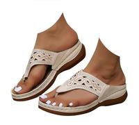 Sandali da donna, infradito ortopediche con supporto per arco plantare, vestibilità larga, estive, casual, con zeppa, eleganti, comode, da viaggio, antiscivolo, per camminare, comode scarpe da