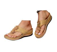 Sandali da donna, infradito ortopediche con supporto per arco plantare, vestibilità larga, estive, casual, con zeppa, eleganti, comode, da viaggio, antiscivolo, per camminare, comode scarpe da