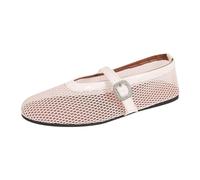 Sandali da donna Mary Jane, ballerine basse, comode, traspiranti, estive, antiscivolo, punta rotonda, eleganti, morbide, sportive, per le vacanze e la vita quotidiana, bianco, 43 EU