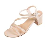 Sandali da donna One Design Sense Fashion Hundred Soft Bottom Shoes per vacanze al mare, Beige, 36 EU