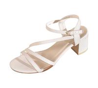 Sandali da donna One Design Sense Fashion Hundred Soft Bottom Shoes per vacanze al mare, bianco, 37.5 EU