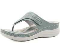 Sandali da Donna Ortesi per Arco Plantare Infradito Infradito per Fascite Plantare Piedi Piatti E Speroni del Tallone Comfort Sandali con Puntale Interno Esterno, Green, 38 EU