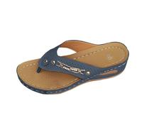 Sandali da donna pelle pelle scarpe da spiaggia casual comode moda slip on treccia punta escursionismo passeggiata spiaggia viaggio offerte flash del giorno, blu, 42 EU