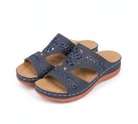 Sandali da donna per alluce valgo, scarpe estive, con plantare morbido, antiscivolo, Big Toe, infradito da viaggio, estive, sandali da spiaggia, per il tempo libero, Blu marino, 41 EU