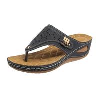 Sandali da Donna Piattaforma Cava Fuori Slip On Scarpe in Schiuma di Memoria Piattaforma Fashion Estate a Piedi Flip Flops(Navy,42 EU)