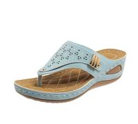 Sandali da Donna Piattaforma Cava Fuori Slip On Scarpe in Schiuma di Memoria Piattaforma Fashion Estate a Piedi Flip Flops(Green,42 EU)