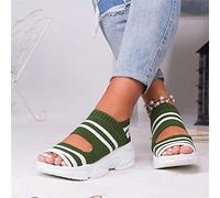 Sandali da Donna Sandali con Zeppa Estivi Sandali con Zeppa Casual Sandali con Punta Aperta Comodi Sandali da Spiaggia Larghezza Selvaggia Fondo in Gomma Morbida Scarpe da Passeggio per