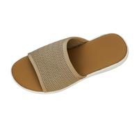 Sandali da donna sandali da donna modello moda punta aperta traspirante e confortevole pantofole estive leggere, cachi, 37 EU