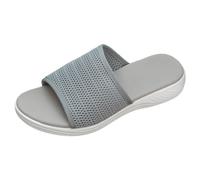 Sandali da donna sandali da donna modello moda punta aperta traspirante e confortevole pantofole estive leggere, Grigio, 37.5 EU