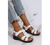 Sandali da Donna Sandali Infradito retrò Scarpe da Spiaggia Romane Sandalo Leopardato Mucche Scarpe A Punta Aperta Estate Casa Outdoor Scarpe Basse Casual Infradito Pantofola,Bianca,US4.5/EU35