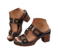 Sandali da donna, scarpe casual, sandali comodi con cinghie, comode pantofole estive anatomiche, italia 1 scarpe da donna, Nero , 42 EU