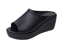 Sandali da donna scarpe estive eleganti con fondo spesso sandali estivi da donna alla moda per il tempo libero pantofole a bocca di pesce per il comfort