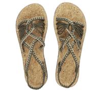 Sandali da donna separatore di piedi modello 09 verde oliva grigio