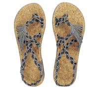 Sandali da donna separatore di piedi modello 10 nero bianco