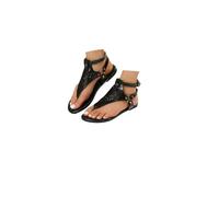 Sandali da donna T-Strap Open Toe Casual Estate Boho Sandali da spiaggia Scarpe romane Estate Strass Fiore Spiaggia Infradito da donna infradito da donna Elastico T-Strap Scarpe Boemia Fit Vacanza