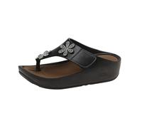 Sandali da donna taglia 7 pantofole estive nuove grandi zeppa cava infradito da donna semplici fondo spesso scarpe casual da spiaggia, Nero , 39 EU