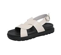 Sandali da donna versatili fata romanzo casual grandi dimensioni casual sandali scarpe festivi donna, bianco, 41 EU