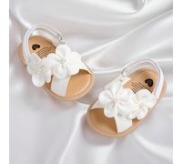 Sandali da neonata per primi passi estivi, scarpe estive per neonati 0-1 anno, bianchi con piccoli fiori, traspiranti, 0-18 mesi CN9-10,CN11-12,CN13-14,CN15-16Motivo strutturato