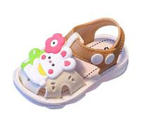 Sandali da ragazza 2026 Scarpe per bambini, sandali piatti comodi, copertura della punta alla moda, scarpe da bambino per bambini, eleganti scarpe da spiaggia nere, beige., 20 EU