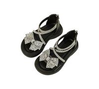 Sandali da ragazza da principessa con strass Bowknot alla moda in cristallo scarpe per bambini con fondo morbido sandali casual comode scarpe casual per matrimonio, compleanno, damigella d'onore