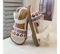Sandali da ragazza, sandali piatti da ragazza ricamati e intrecciati, comodi e leggeri per viaggi all'aperto, best seller estivi e must-have per le strade EUR34,EUR35,EUR36,EUR21,EUR22,EUR23,EUR24,EUR