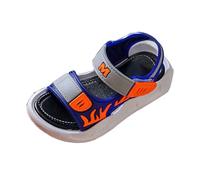 Sandali da ragazzo traspiranti per bambini leggeri comodi per esterni scarpe estive casual per bambini da 1 a 11 anni, sandali super fit, Blu, 28 EU Stretta