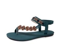 Sandali da spiaggia da donna, eleganti e comodi, infradito bohémien, sandali bassi estivi, alla moda, sandali romani, ortopedici, morbidi, aperti, per vacanze e spiaggia