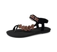 Sandali da spiaggia da donna, eleganti e comodi, infradito bohémien, sandali bassi estivi, alla moda, sandali romani, ortopedici, morbidi, aperti, per vacanze e spiaggia