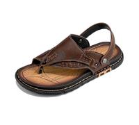 Sandali da Spiaggia Estivi da Uomo con Supporto Plantare Ortopedico Ciabatte Ortopediche alla Moda Fascite Plantare, per Alleviare Il Dolore, Alluce Valgo(Brown,39 EU)