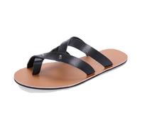Sandali da Spiaggia Ortopedici, Sandali da Uomo Casual, Traspiranti, alla Moda E Senza Lacci con Correttore per L'alluce Valgo, Correttore Dita Aperto Leggero Antiscivolo, per Alleviare(Black,39 EU)