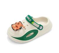 Sandali da spiaggia per bambini, con graziosi motivi fai da te, accessori per scarpe da giardino, scarpe da bagno, scarpe da bagno, scarpe estive, comode e leggere, antiscivolo, 02 verde., 31 EU