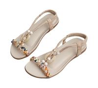 Sandali da spiaggia per le donne 2026 ampia larghezza casual piattaforma espadrillas punta aperta cinturino elastico alla caviglia scarpe da passeggio casual comode spiaggia vacanze passeggiate donna
