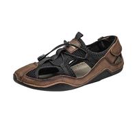 Sandali da trekking da uomo, impermeabili, estivi, a piedi nudi, sportivi, regolabili, da spiaggia, comodi e larghi, ad asciugatura rapida, scarpe estive 38-46, cachi, 43 EU
