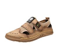 Sandali da trekking da uomo in rete con punta chiusa, traspiranti, sandali sportivi con gancio e cinturino ad anello, comodi sandali con supporto per arco plantare casual antiscivolo sandali da